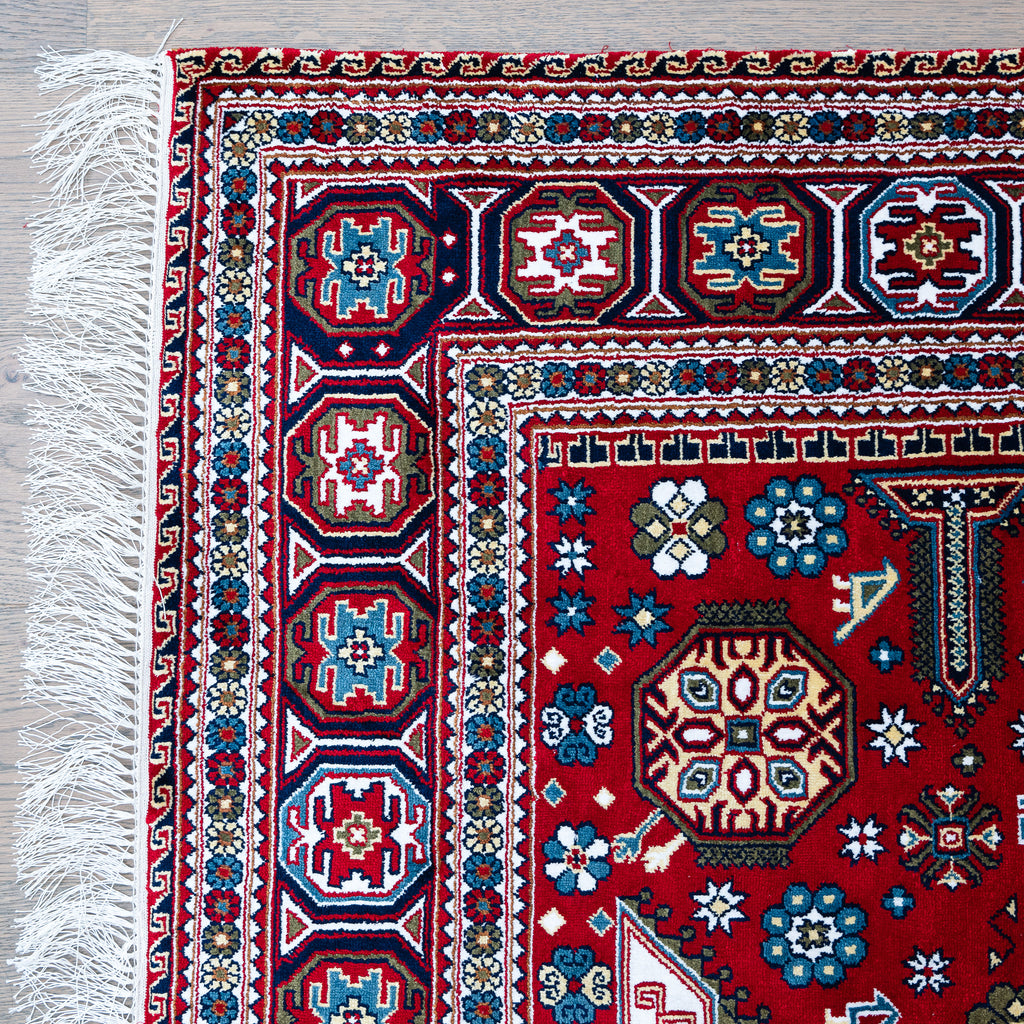 "Gonagkend" Ruby red silk carpet