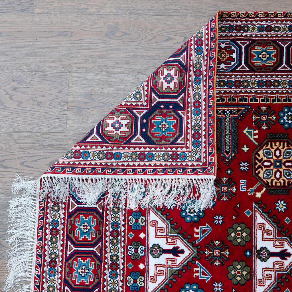 "Gonagkend" Ruby red silk carpet