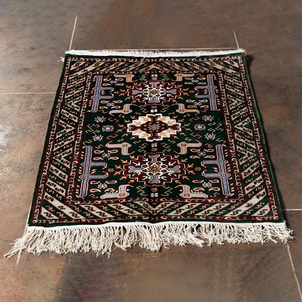 "Saj ayag" silk carpet